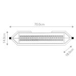 LED nástenné svetlo ESPADA, leštený chróm Šírka 70 cm Kov IP44