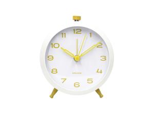 Budík Button Retro Karlsson KA6143YE, 10cm