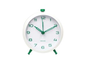 Budík Button Retro Karlsson KA6143GR, 10cm