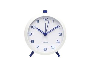 Budík Button Retro Karlsson KA6143BL, 10cm