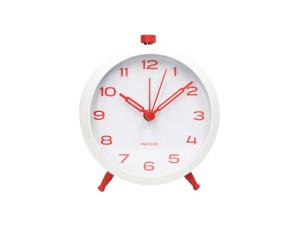 Budík Button Retro Karlsson KA6143RD, 10cm