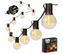 SmartLED LED vonkajší dekoračný reťaz 25xE12/1W/230V 17,5 m IP65 čierny 4450