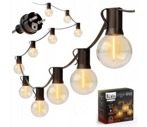 SmartLED LED vonkajší dekoračný reťaz 25xE12/1W/230V 17,5 m IP65 čierny 4450