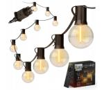 SmartLED LED stmievateľná vonkajšia svetelná reťaz 25xE12/1W/24/230V 17,5 m IP65 čierna + DO 4453