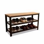 Lavica na topánky s 2 úrovňami L RD52250, čierna