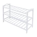 Bambusový stojan na topánky RD51879, biela