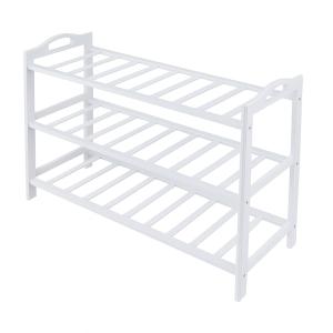 Bambusový stojan na topánky RD51879, biela