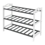 Bambusový stojan na topánky RD51879, sivá