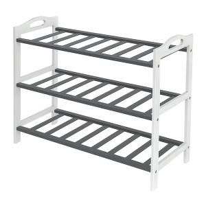 Bambusový stojan na topánky RD51879, sivá