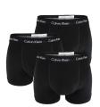 CALVIN KLEIN - boxerky 3PACK cotton stretch classic fit solid black everyday essentials