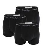 CALVIN KLEIN - boxerky 3PACK cotton stretch classic fit solid black everyday essentials