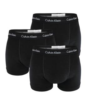 CALVIN KLEIN - boxerky 3PACK cotton stretch classic fit solid black everyday essentials