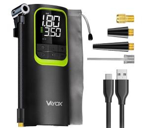 Vayox Digitálny vreckový kompresor 5 V 8000 mAh čierny VA0410