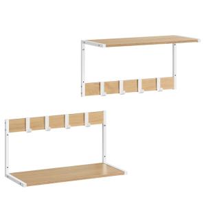 Set 2 nástenných poličiek Autronic ABP-E1083 WT