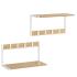 Set 2 nástenných poličiek Autronic ABP-E1083 WT