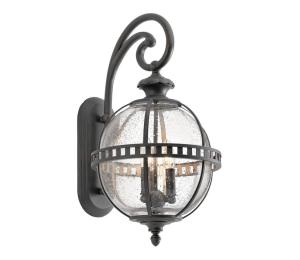 Elstead Kichler KL-HALLERON-2M - Vonkajšie nástenné svietidlo HALLERON 3xE14/40W/230V IP44 KL-HALLERON-2M