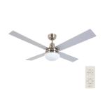 Lucci Air 210334 - Stropný látor AIRFUSION 1xE27/60W/230V drevo/chróm + DO 210334