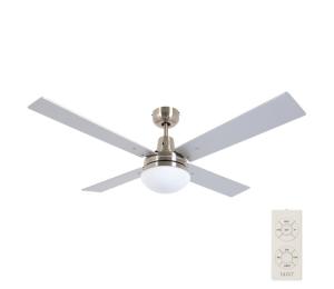 Lucci Air 210334 - Stropný látor AIRFUSION 1xE27/60W/230V drevo/chróm + DO 210334