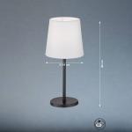 Stolová lampa Rimini, chintz, biela/čierna, E14, 30 cm