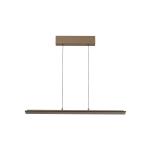 LED závesné svietidlo Torvi, greige/dymovo sivá, 88 cm, kov/sklo