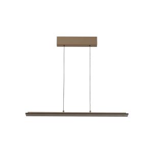 LED závesné svietidlo Torvi, greige/dymovo sivá, 88 cm, kov/sklo