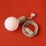 HAY E27 pätica COMMON, betónovo sivá, napájací kábel 240 cm