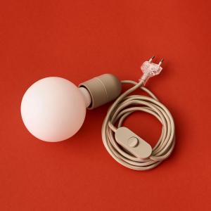 HAY E27 pätica COMMON, betónovo sivá, napájací kábel 240 cm