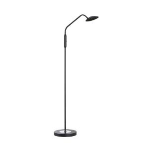 LED stojacia lampa Tallri, čierne, výška 135 cm, CCT, dotykové stmievanie