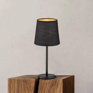 Stolová lampa Rimini, čierna, textil, výška 30 cm, E14