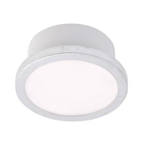 LightMe Stropné svietidlo Aqua Uno, Ø 11 cm, strieborné, IP44