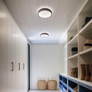 LED nástenné svetlo Iside, hnedé, kov, Ø 35 cm, IP40