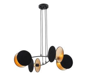 EMIBIG Závesné svietidlo na lankách MOTIF 4xE27/10W/230V čierne 1325/4