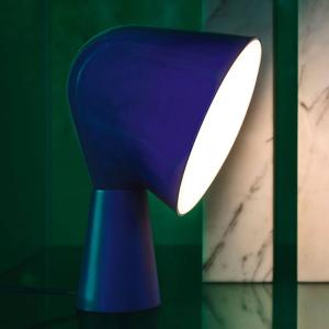 Foscarini Binic dizajnová stolová lampa, modrá