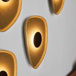 LOOM DESIGN LED nástenné svetlo Cozy, žlté, plsť, 40 x 31 cm