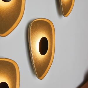 LOOM DESIGN LED nástenné svetlo Cozy, žlté, plsť, 40 x 31 cm