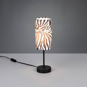 Stolová lampa Zebara, čierno-biela, výška 37 cm, kov