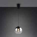 Závesné svietidlo Liora, dymovo sivá, Ø 25 cm, sklo, E27