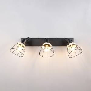 Stropné svietidlo Jerome, dĺžka 62 cm, 3-pl., čierne matné kovové