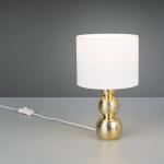 Stolová lampa Lova, biela/zlatá, výška 29 cm, sklo/keramika, E27
