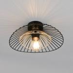 Stropné svietidlo Lauris, čierne matné, Ø 30 cm, kov, E27