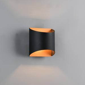 Nástenné svetlo Samdel, čierno-zlatá, výška 12 cm, kov, G9 hore/dole