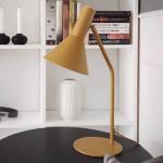 FRANDSEN Stolová lampa Lyss, svetlohnedá, kov, 50 cm, E27