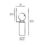 Stolová lampa Blindspot, hnedá, mramor