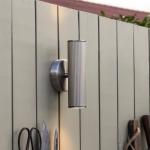 Globen Lighting Nástenné svetlo Hubble, oceľ, výška 21 cm, IP44