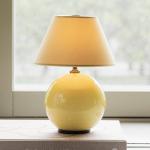Globen Lighting Akumulátorová stolová lampa IRIS, žltá/žltá, výška 23 cm