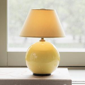 Globen Lighting Akumulátorová stolová lampa IRIS, žltá/žltá, výška 23 cm