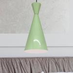 Závesné svietidlo Glenora, mätovo zelená/biela, kov, Ø 18 cm