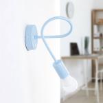 Nástenné svetlo Oxford, modré, kovové, 1-pl., E27, vypínač