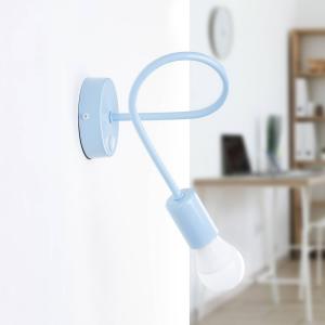 Nástenné svetlo Oxford, modré, kovové, 1-pl., E27, vypínač