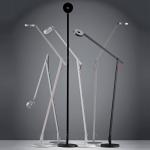 Rotaliana String F1 DTW stojacia lampa strieborná, čierna